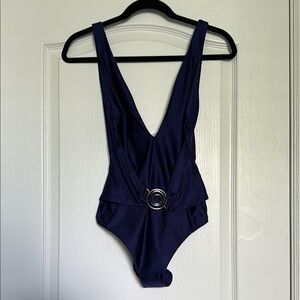 Zimmerman Navy Blue One-Piece Swimsuit with Ring Detail size 2 (US 6-8)